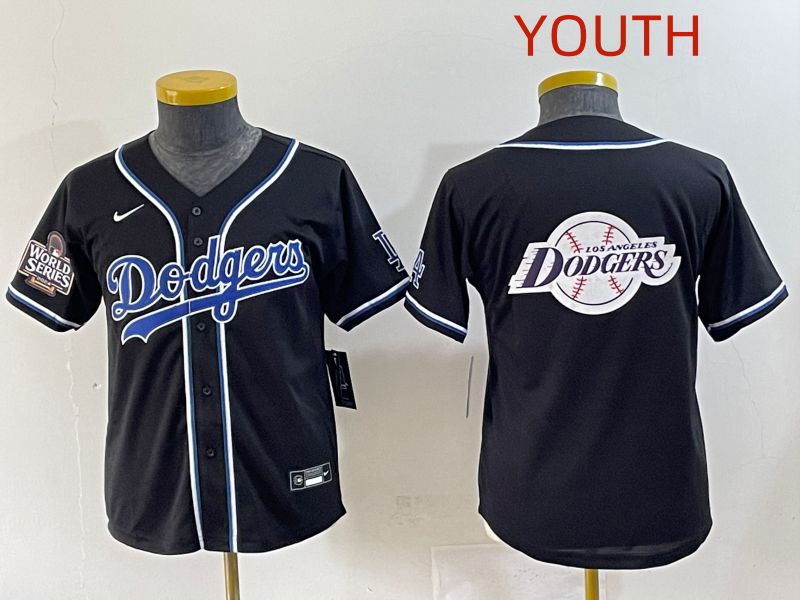 Youth 2025 Los Angeles Dodgers Blank Black Three generations Fashion Nike MLB Jersey style 35
